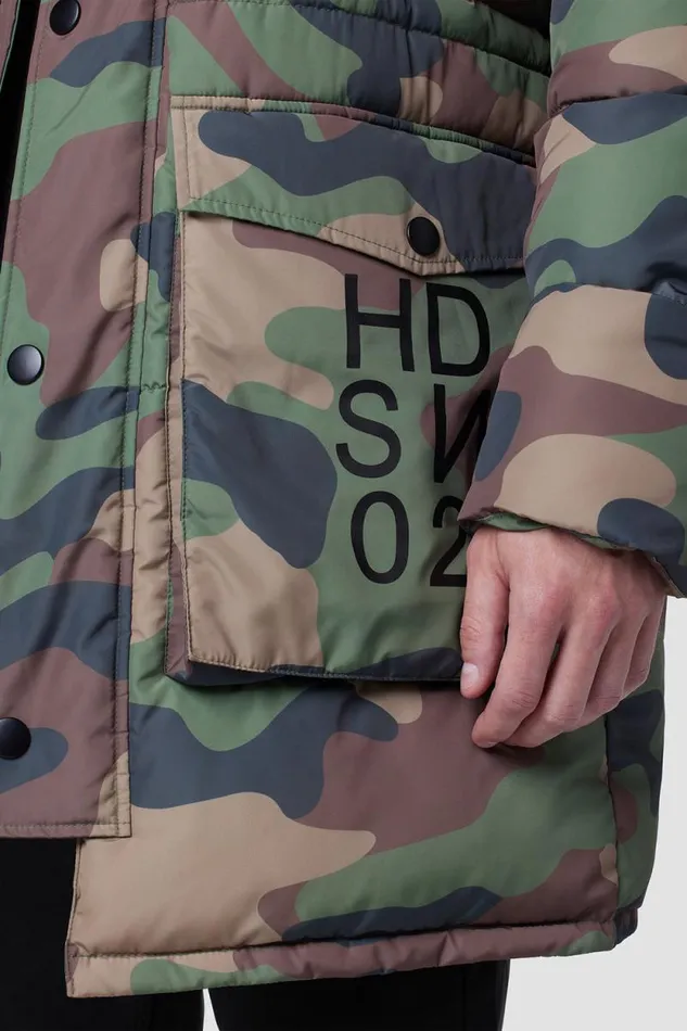 Jackets and Outerwear Men Hudson Jeans Quilted Hooded Storm Parka Fatigue Green Jackets and Outerwear Men Hudson Jeans Quilted Hooded Storm Parka Fatigue Green