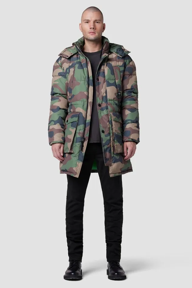 Jackets and Outerwear Men Hudson Jeans Quilted Hooded Storm Parka Fatigue Green Jackets and Outerwear Men Hudson Jeans Quilted Hooded Storm Parka Fatigue Green