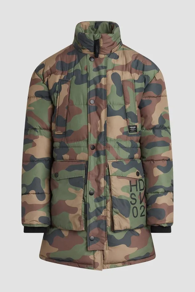 Jackets and Outerwear Men Hudson Jeans Quilted Hooded Storm Parka Fatigue Green Jackets and Outerwear Men Hudson Jeans Quilted Hooded Storm Parka Fatigue Green