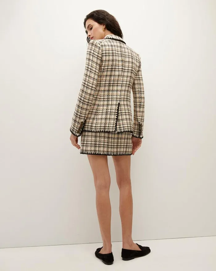 Jackets and Outerwear ShopJackets Veronica Beard Lawrence CrochetTrim Tweed Dickey Jacket Ecruochre
