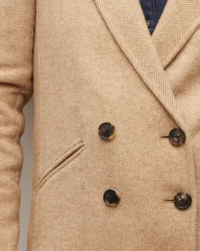 Jackets and Outerwear ShopJackets Veronica Beard Oria Herringbone Jacket Camelivory
