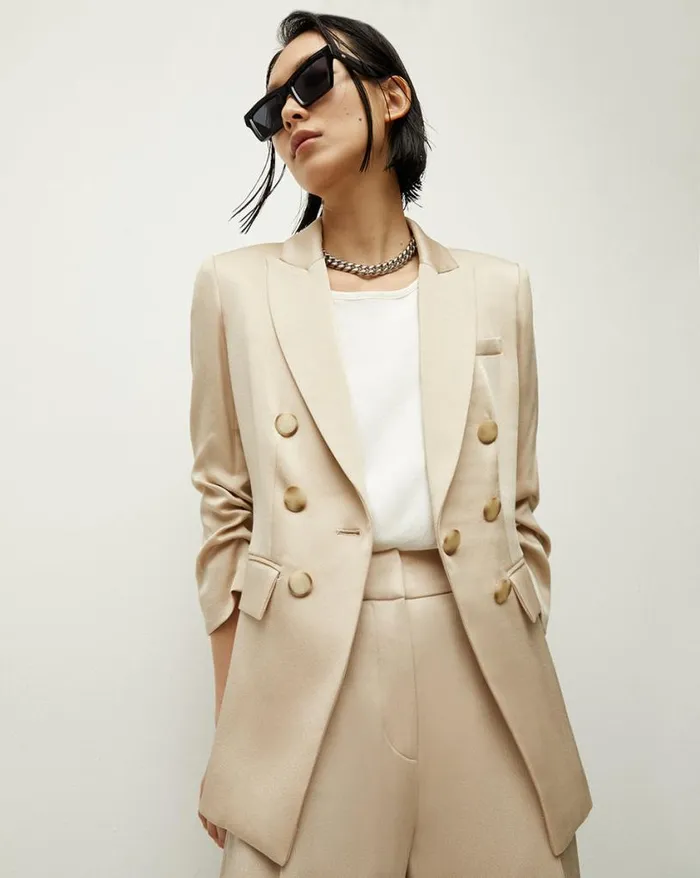 Jackets and Outerwear ShopJackets Veronica Beard Tomi Satin Dickey Jacket Sand Jackets and Outerwear ShopJackets Veronica Beard Tomi Satin Dickey Jacket Sand