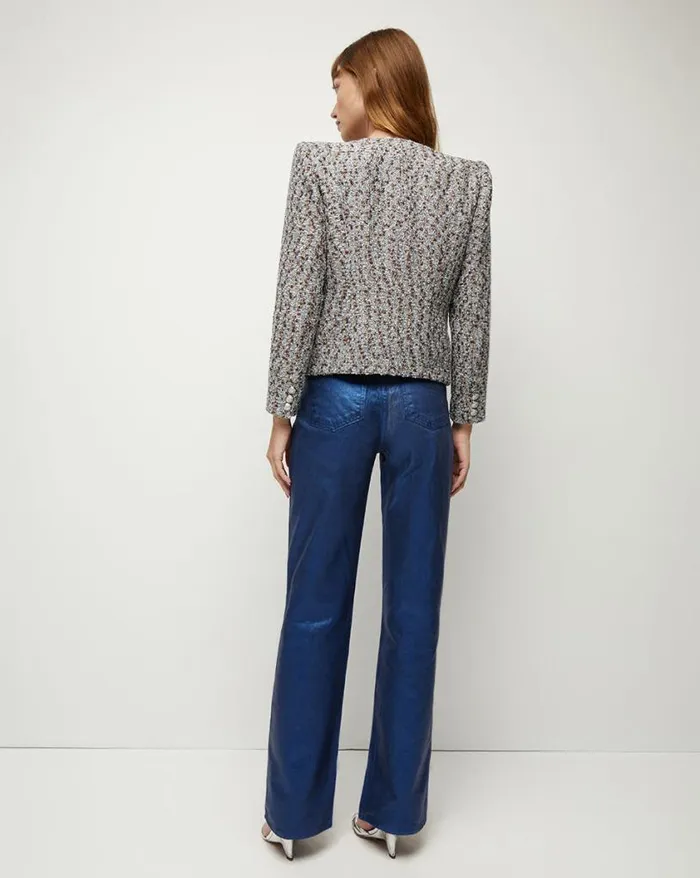 Jackets and Outerwear Shop Veronica Beard Ferazia Tweed Jacket Silver Multi
