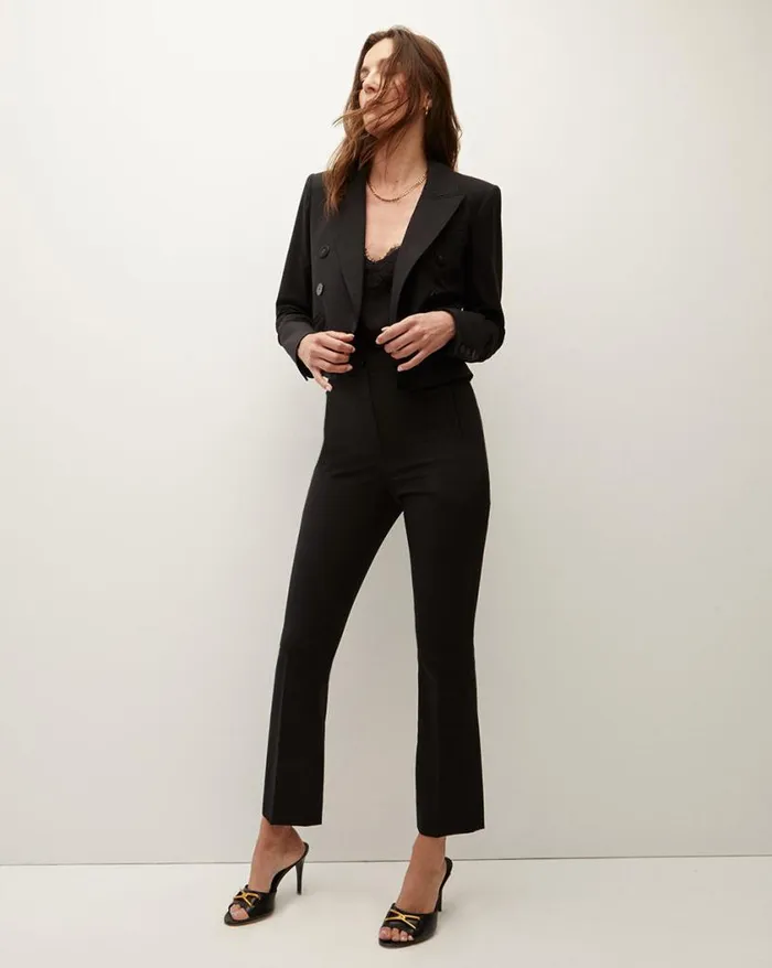 Jackets and Outerwear Shop Veronica Beard Nevis Cropped Jacket Black