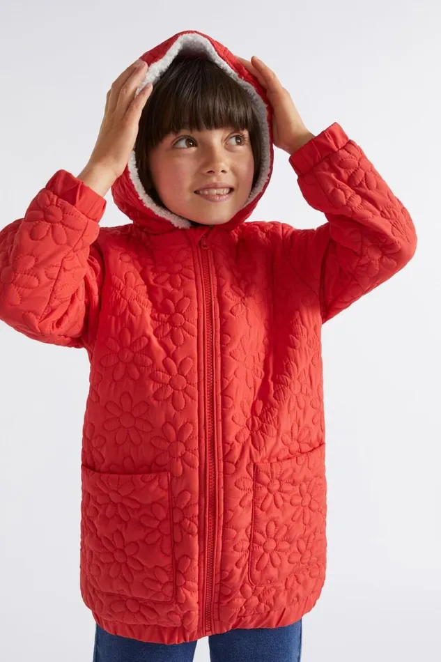 Jackets and Vests Girl Seed Heritage Daisy Quilted Anorak Super Red