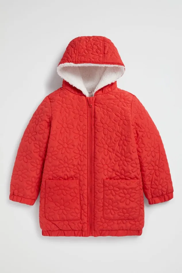 Jackets and Vests Girl Seed Heritage Daisy Quilted Anorak Super Red
