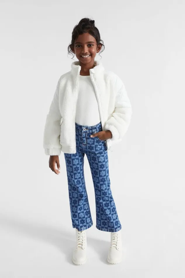 Jackets and Vests Girl Seed Heritage Splice Sherpa Jacket Canvas