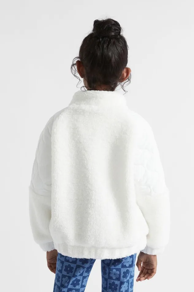Jackets and Vests Girl Seed Heritage Splice Sherpa Jacket Canvas