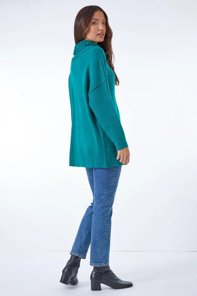 Jade Relaxed Roll Neck Jumper Women Roman Knitwear