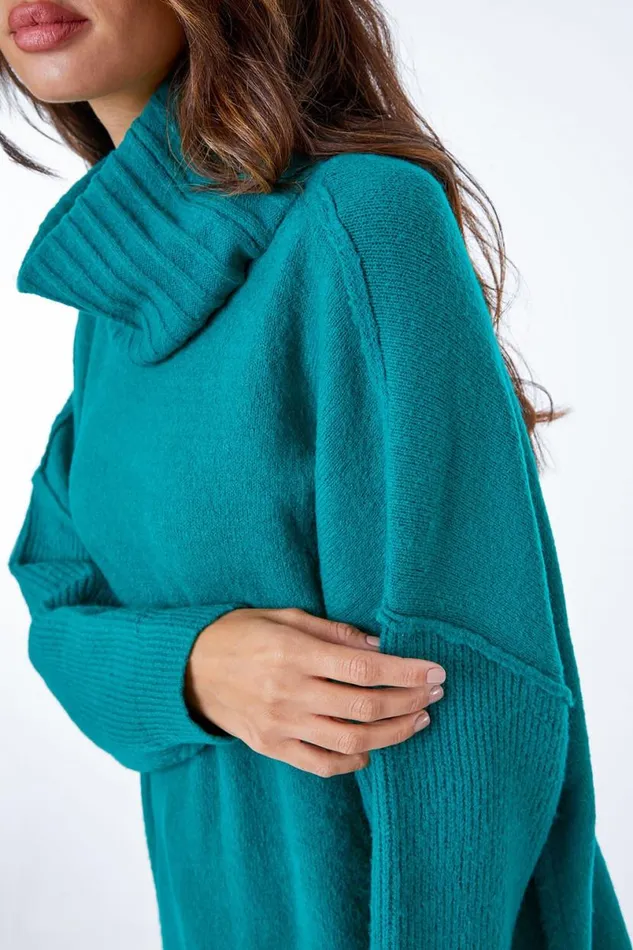 Jade Relaxed Roll Neck Jumper Women Roman Knitwear