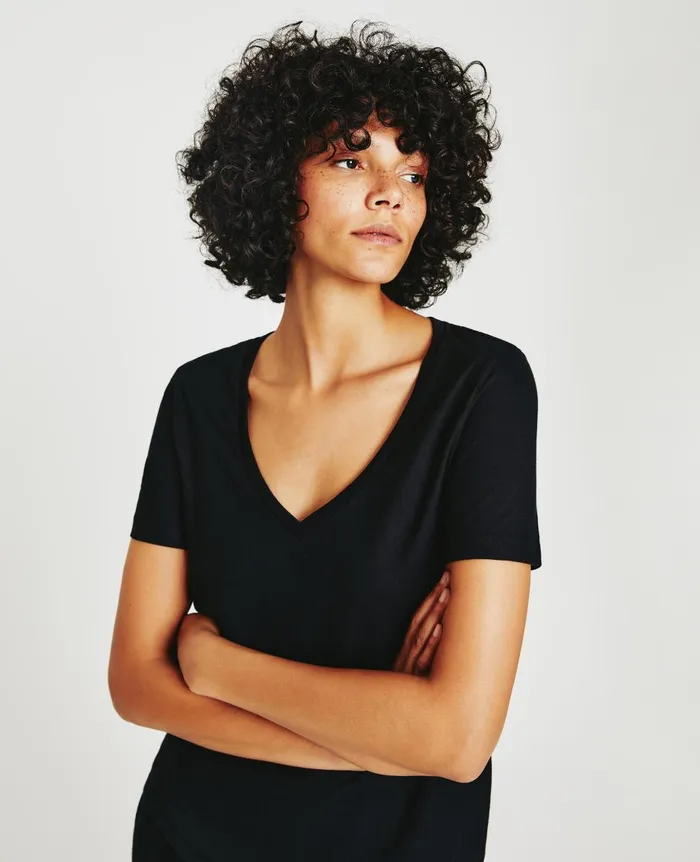 Jagger Vee True Black Women AG Jeans Tees and Tanks