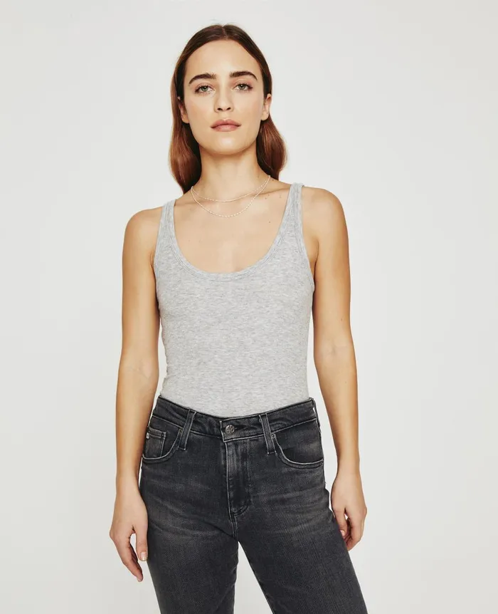 Jaxon Tank Heather Grey Women AG Jeans Tees and Tanks