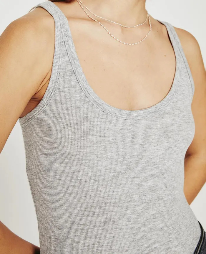 Jaxon Tank Heather Grey Women AG Jeans Tees and Tanks