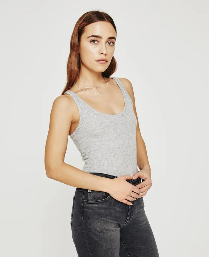 Jaxon Tank Heather Grey Women AG Jeans Tees and Tanks