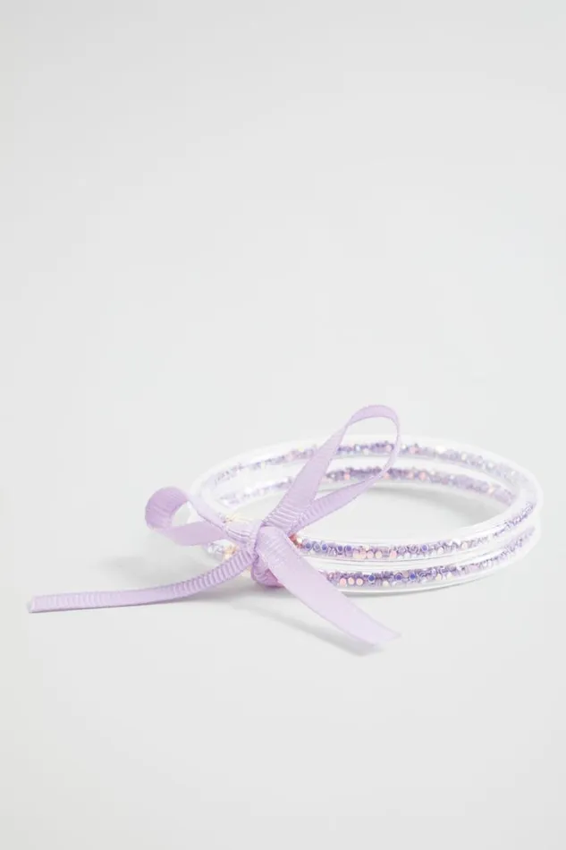 Jewellery Girl Seed Heritage Glitter Bangle Pack Orchid