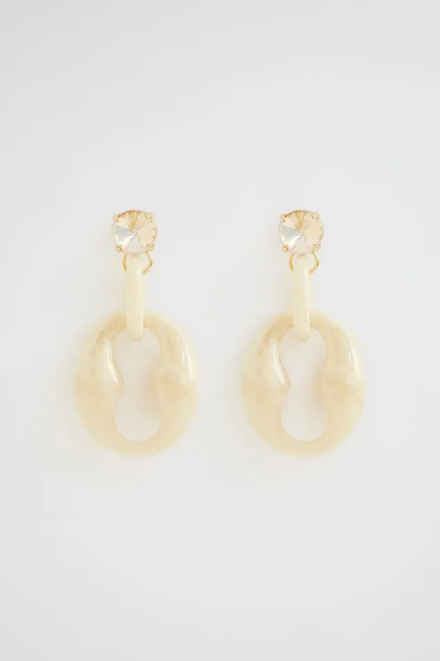 Jewellery Woman Seed Heritage Crystal Resin Earring Magnolia