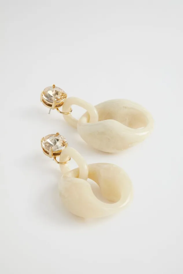 Jewellery Woman Seed Heritage Crystal Resin Earring Magnolia