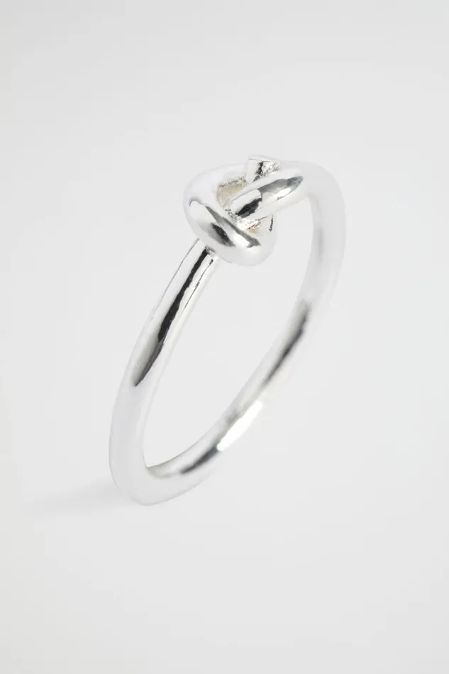 Jewellery Woman Seed Heritage Knot Ring Silver