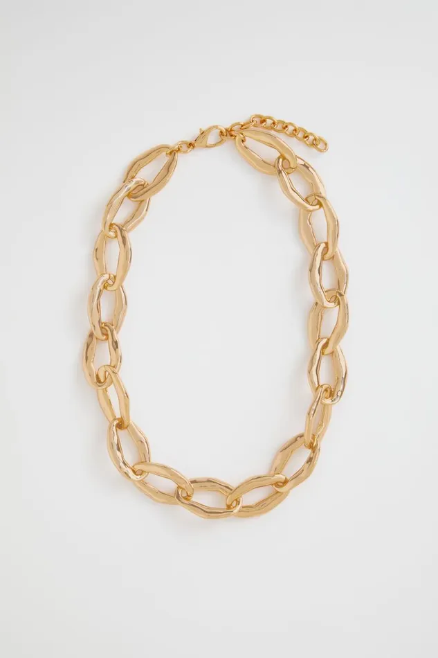 Jewellery Woman Seed Heritage Oval Link Necklace Gold