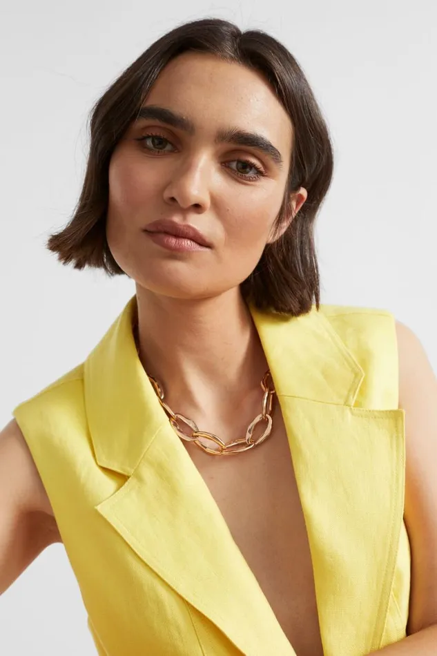 Jewellery Woman Seed Heritage Oval Link Necklace Gold