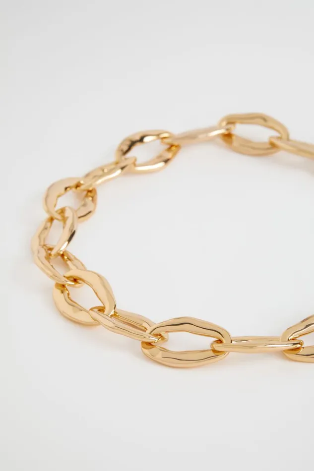 Jewellery Woman Seed Heritage Oval Link Necklace Gold
