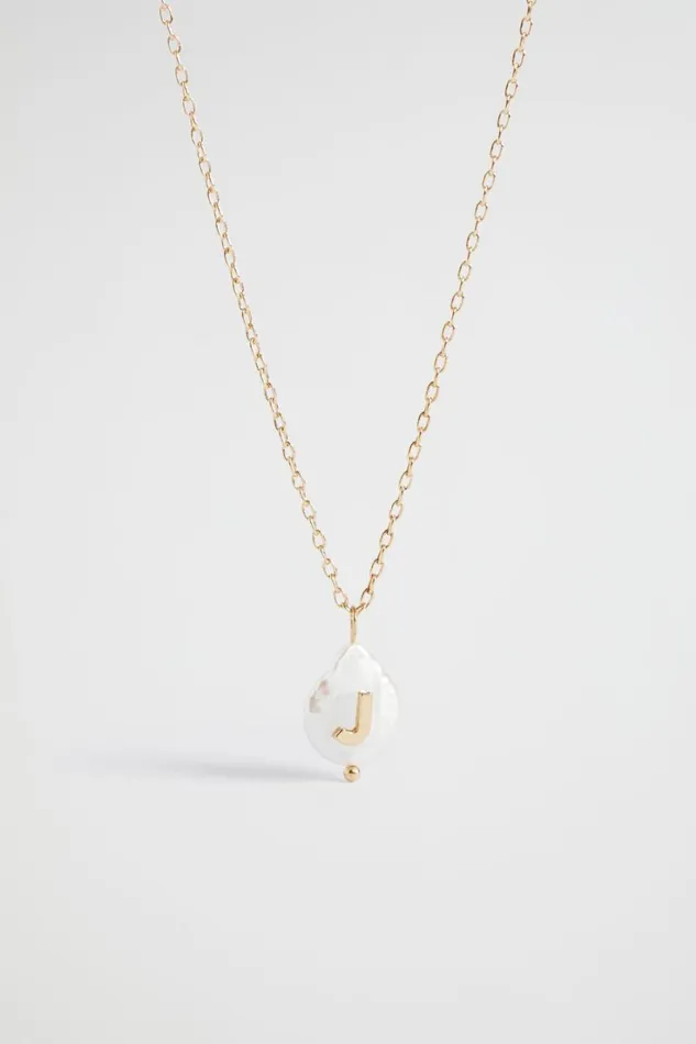 Jewellery Woman Seed Heritage Pearl Alphabet Necklace J