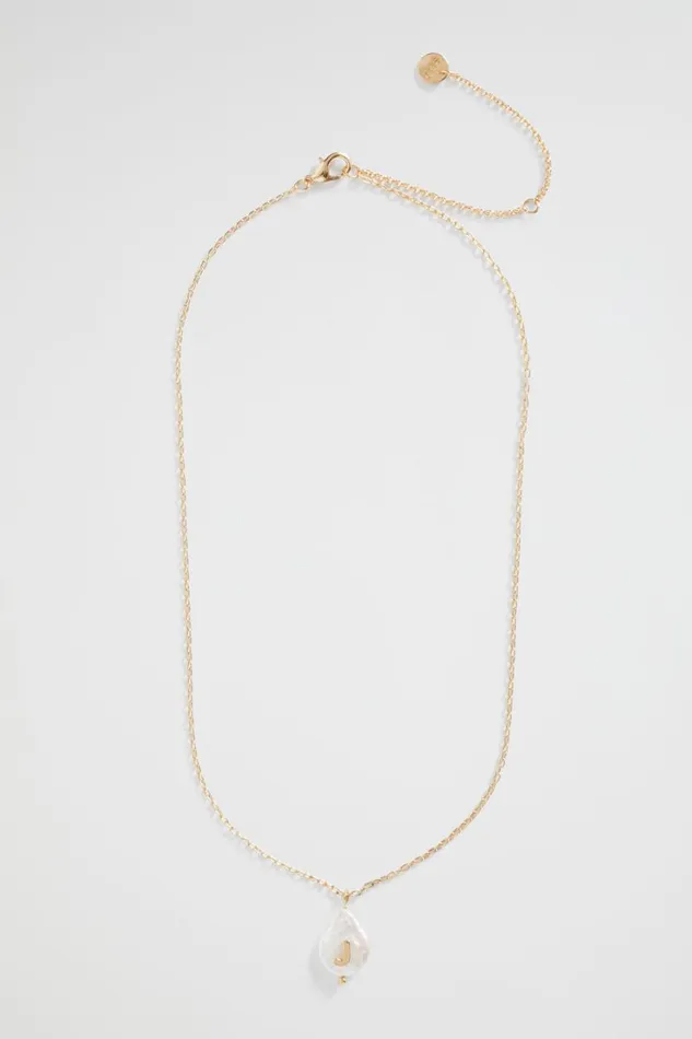 Jewellery Woman Seed Heritage Pearl Alphabet Necklace J