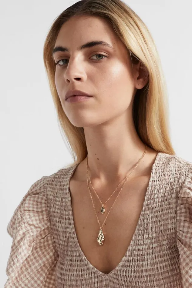 Jewellery Woman Seed Heritage Sculptural Pendant Necklace Gold
