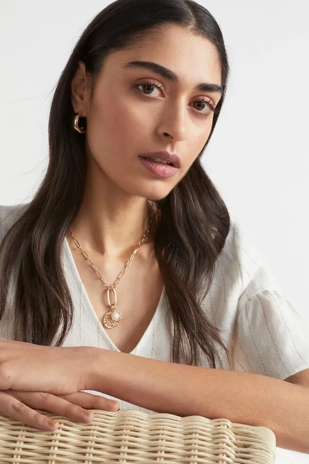 Jewellery Woman Seed Heritage Sun Chain Necklace Gold