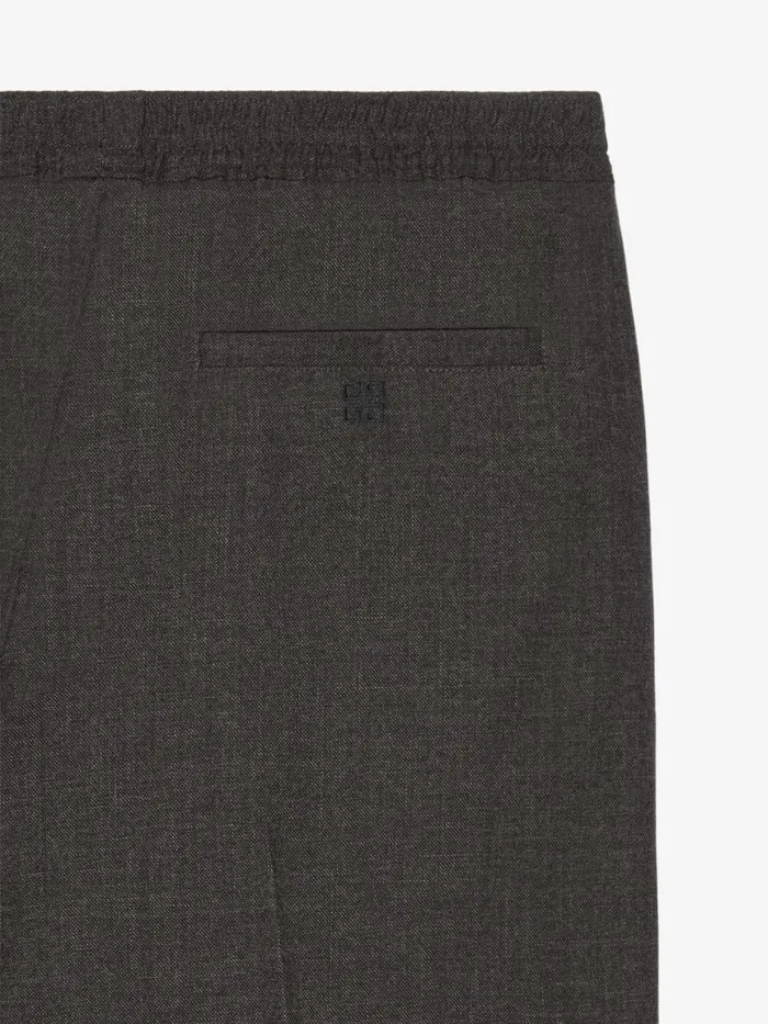 Jogger Pants In Wool Grey Mix Men Givenchy Pants and Shorts