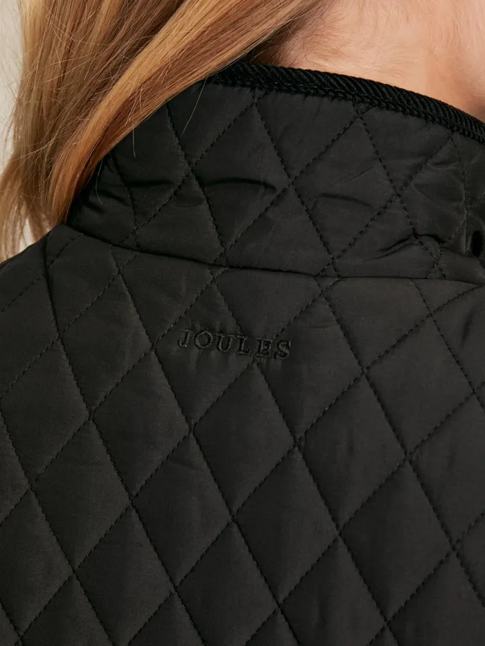 Joules Coats and Jackets Black Showerproof Diamond Quilted Gilet 8211 Women