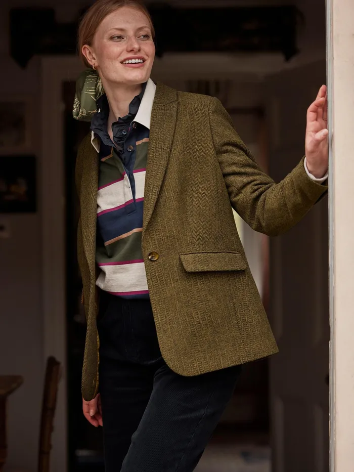 Joules Coats and Jackets Brown Tweed Blazer 8211 Women