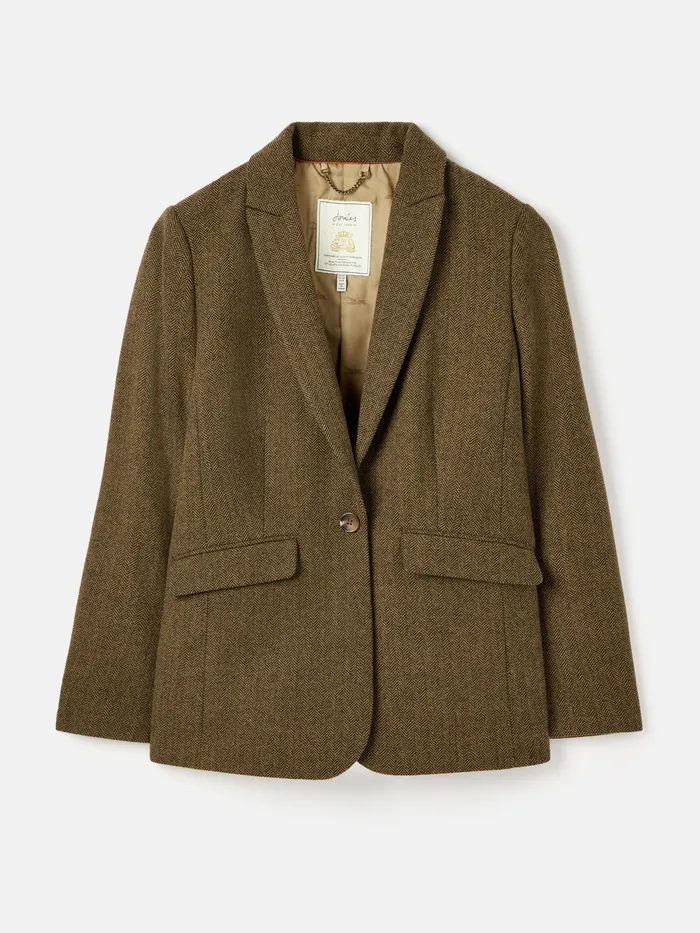 Joules Coats and Jackets Brown Tweed Blazer 8211 Women