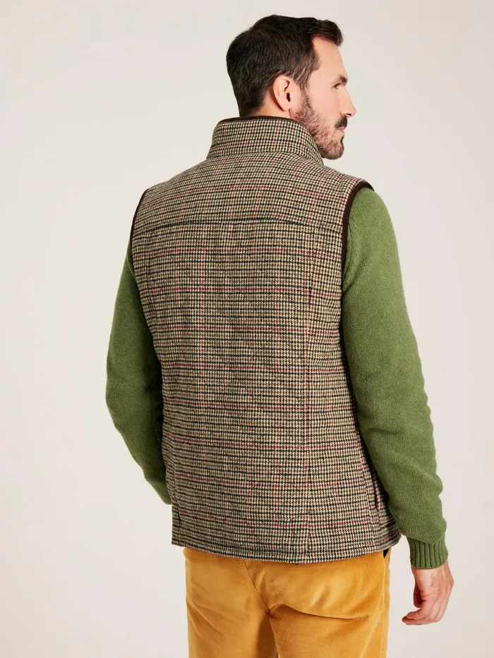Joules Coats and Jackets Brown Tweed Gilet 8211 Men