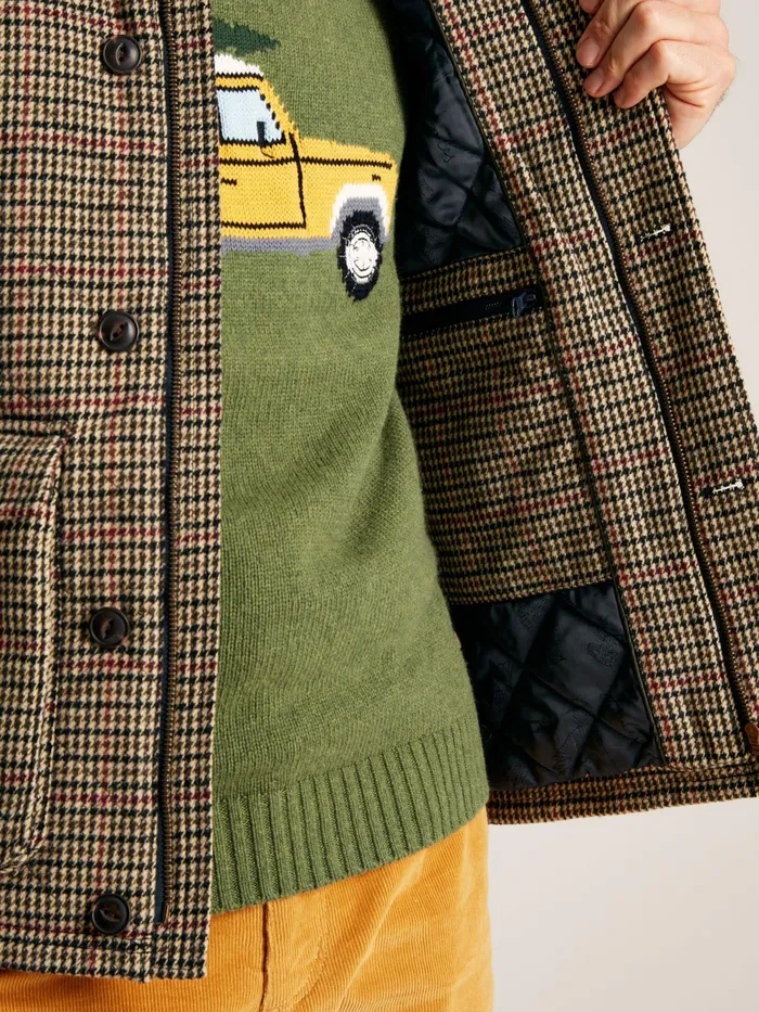Joules Coats and Jackets Brown Tweed Gilet 8211 Men