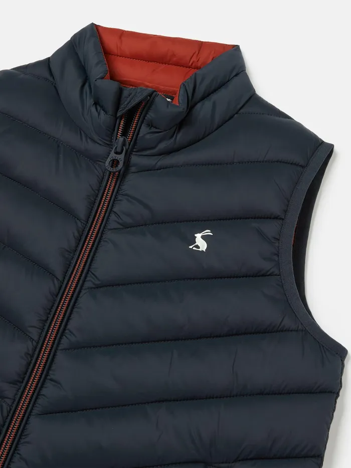 Joules Coats and Jackets Navy Blue Packable Padded Gilet 8211 Boys
