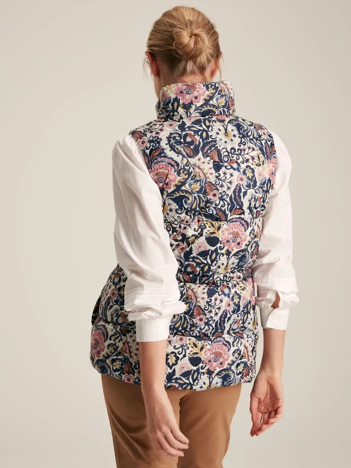 Joules Coats and Jackets Paisley Print Showerproof Padded Gilet 8211 Women
