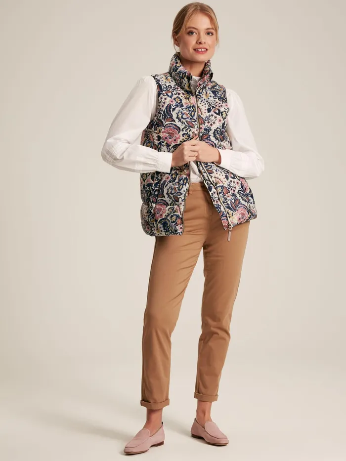 Joules Coats and Jackets Paisley Print Showerproof Padded Gilet 8211 Women