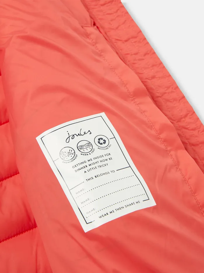 Joules Coats and Jackets Pink Showerproof Padded Gilet 8211 Girls