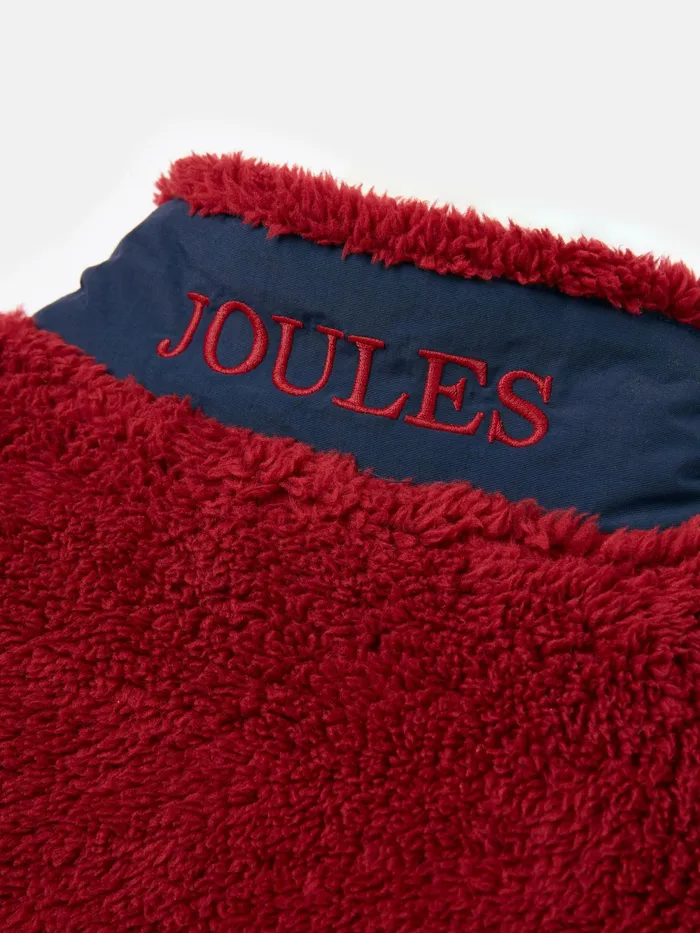 Joules Coats and Jackets RedNavy Blue Half Zip Borg Fleece 8211 Boys