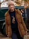 Joules Coats and Jackets Rust Brown Showerproof Padded Coat 8211 Women
