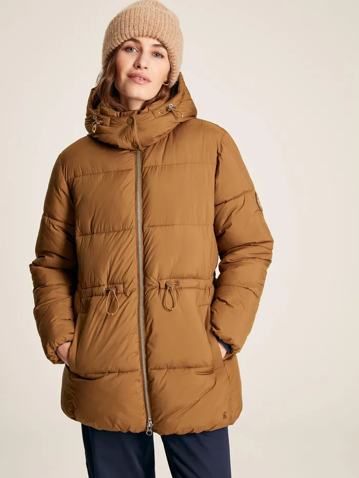 Joules Coats and Jackets Rust Brown Showerproof Padded Coat 8211 Women
