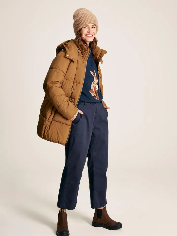 Joules Coats and Jackets Rust Brown Showerproof Padded Coat 8211 Women