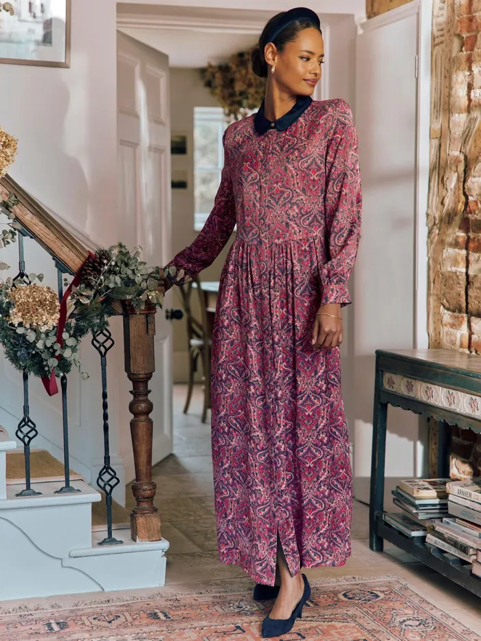 Joules Dresses Navy Blue Printed Shirt Dress 8211 Women