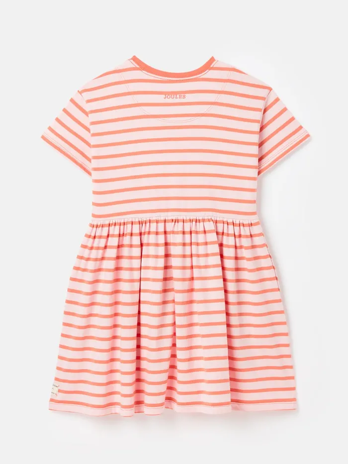 Joules Dresses Pink Stripe TShirt Dress 8211 Girls