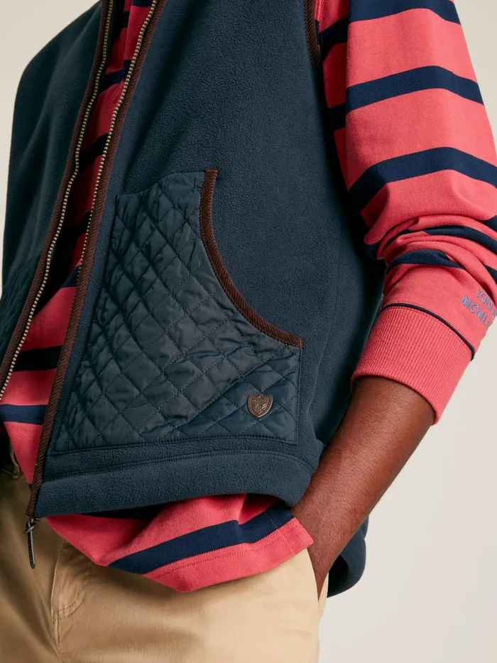 Joules Gilets Navy Full Zip Fleece Gilet 8211 Men