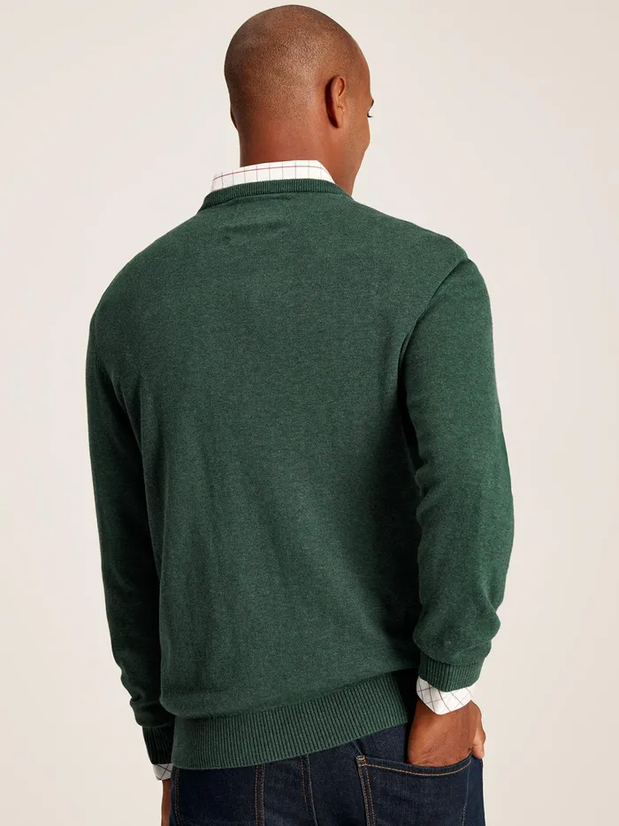 Joules Knitwear Green Cotton Crew Neck Jumper 8211 Men