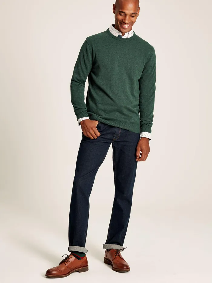Joules Knitwear Green Cotton Crew Neck Jumper 8211 Men