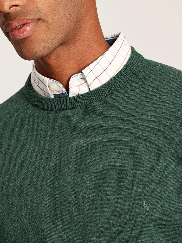 Joules Knitwear Green Cotton Crew Neck Jumper 8211 Men