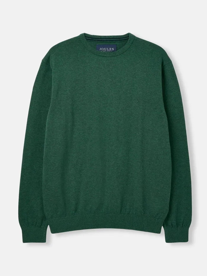 Joules Knitwear Green Cotton Crew Neck Jumper 8211 Men
